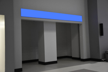 Signboard mock up. Photo Blank Signboard. message or advertising 