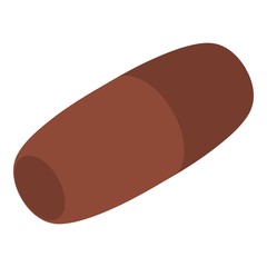 Brown medical capsule icon. Isometric of brown medical capsule vector icon for web design isolated on white background