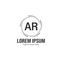 AR Letter Logo Design. Creative Modern AR Letters Icon Illustration