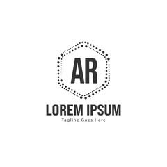 AR Letter Logo Design. Creative Modern AR Letters Icon Illustration