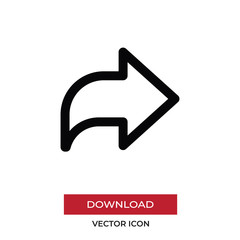 Arrow vector icon in modern style for web site and mobile app