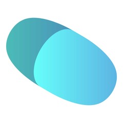 Capsule icon. Isometric of capsule vector icon for web design isolated on white background
