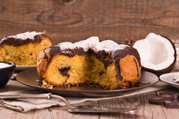 Chocolate coconut cake.