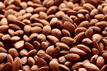 Background of tasty almonds