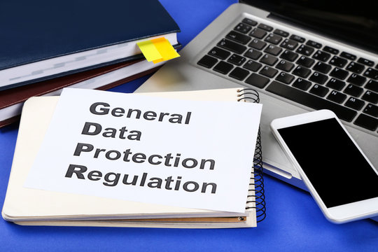 General Data Protection Regulation, GDPR with laptop and smartphone