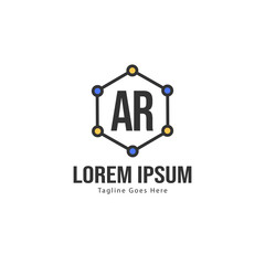 Fototapeta premium AR Letter Logo Design. Creative Modern AR Letters Icon Illustration
