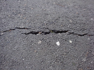 crack in asphalt