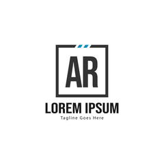 Obraz premium AR Letter Logo Design. Creative Modern AR Letters Icon Illustration