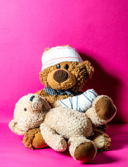 concept of child friendship and health assistance at the hospital