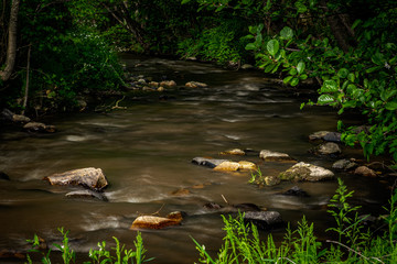 Long exposure of flowing stream
