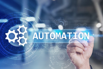 Business and manufacturing process Automation, smart industry, innovation and modern technology concept.