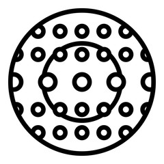 Rubber zorb icon. Outline rubber zorb vector icon for web design isolated on white background