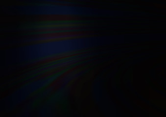 Dark Black vector blurred and colored background.