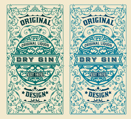 Vintage label for liquor design