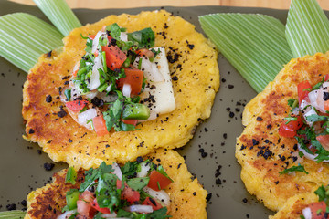 Venezuelan corn cachapitas