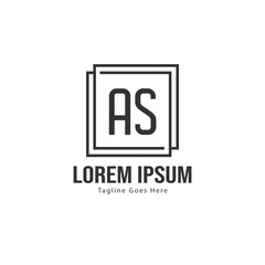 AS Letter Logo Design. Creative Modern AS Letters Icon Illustration