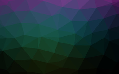 Dark Multicolor, Rainbow vector polygonal pattern.