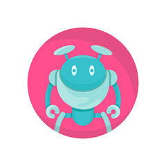 robot avatar round icon