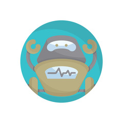 robot avatar round icon