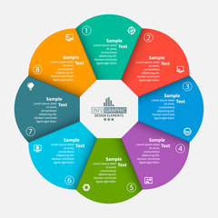 Abstract 3D Paper Infographics. Business template .Vector illustration