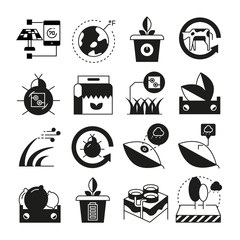 smart farm and smart agriculture icons