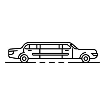 recommend clip art: Limousine icon. Outline limousine vector icon for web design isolated on white background