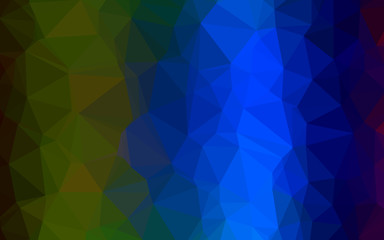 Dark Multicolor, Rainbow vector low poly cover.