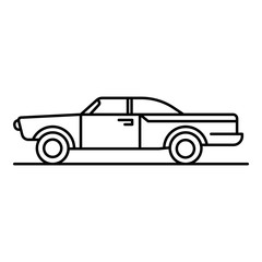 Fototapeta na wymiar Retro cabriolet icon. Outline retro cabriolet vector icon for web design isolated on white background