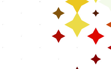 Light Green, Red vector background with colored stars.