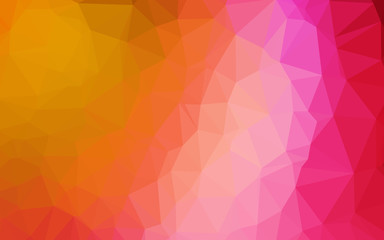 Dark Pink, Yellow vector triangle mosaic template.