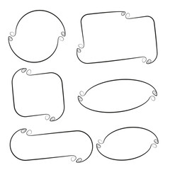 hand drawn and doodle frames and labels for card decoration