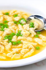 beef bouillon with dumplings