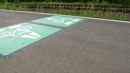 Bicycle highway, cycle route Darmstadt - Frankfurt, Germany