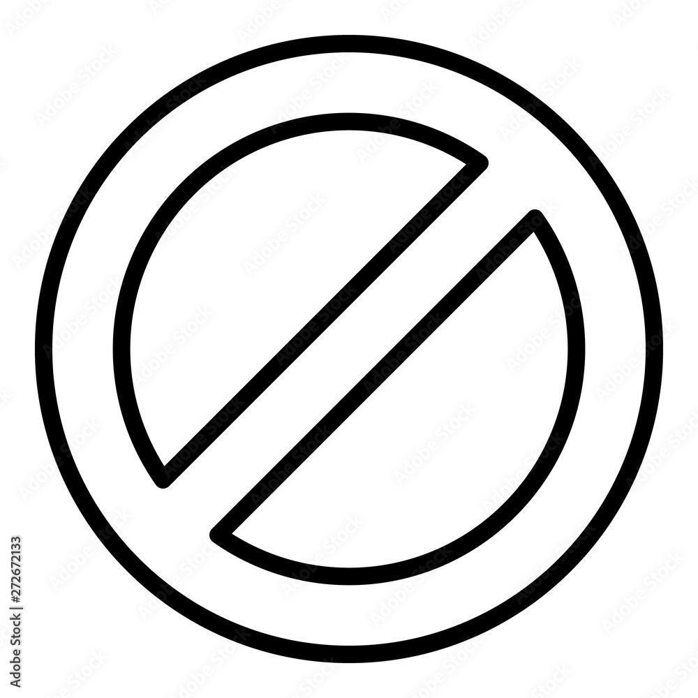 Poster restricted circle icon. outline restricted circle vector icon for web design isolated on white backg