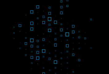 Dark BLUE vector pattern in square style.