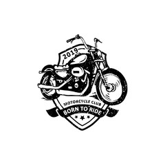 vintage badges of motorcycles and  garage