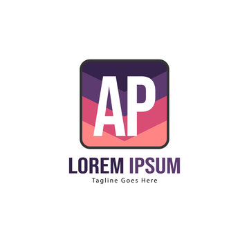 AP Letter Logo Design. Creative Modern AP Letters Icon Illustration