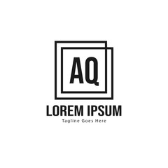 AQ Letter Logo Design. Creative Modern AQ Letters Icon Illustration