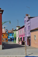Fototapeta na wymiar Maisons colorées, Burano, Venise, Italie