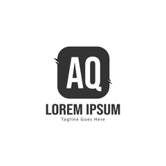 AQ Letter Logo Design. Creative Modern AQ Letters Icon Illustration