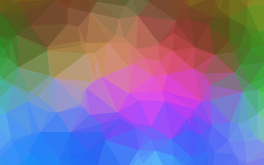 Fototapeta premium Light Multicolor, Rainbow vector blurry triangle template.