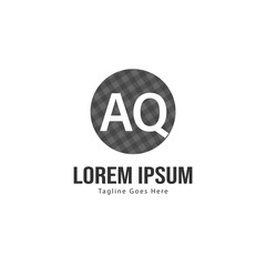AQ Letter Logo Design. Creative Modern AQ Letters Icon Illustration