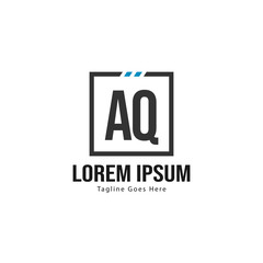 AQ Letter Logo Design. Creative Modern AQ Letters Icon Illustration