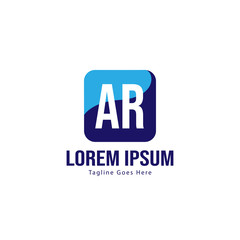 AR Letter Logo Design. Creative Modern AR Letters Icon Illustration