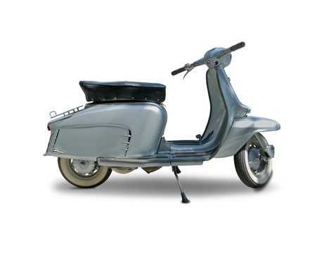 Classic Italian scooter isolated on white