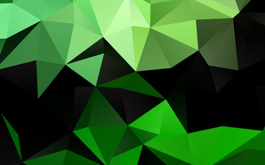 Fototapeta na wymiar Light Green vector low poly layout.