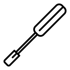 Wide screwdriver icon. Outline wide screwdriver vector icon for web design isolated on white background