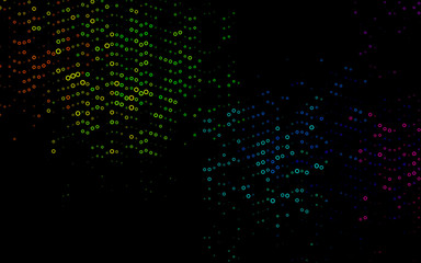 Dark Multicolor, Rainbow vector pattern with spheres.