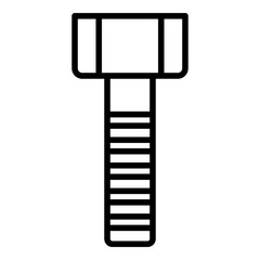 Steel bolt icon. Outline steel bolt vector icon for web design isolated on white background