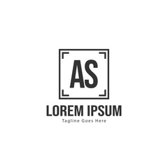 AS Letter Logo Design. Creative Modern AS Letters Icon Illustration